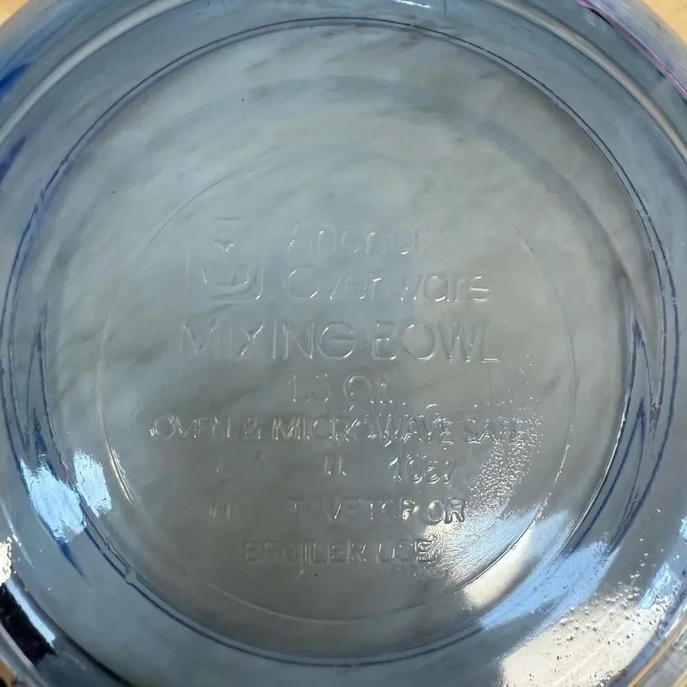 Anchor Hocking Ovenware Cobalt set of 3 Mixing Bowls 1, 1½, 2½-Qt oven safe